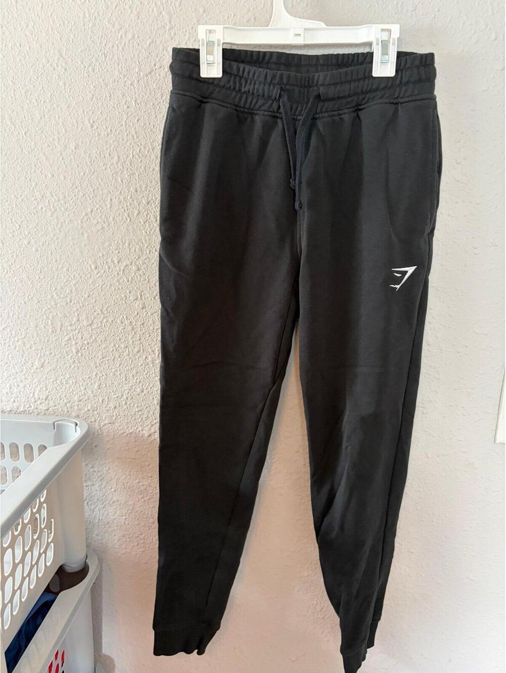 Men's Gymshark black joggers size XS